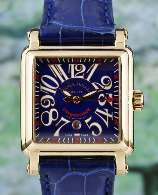(image for) Rare Franck Muller Lady Size Cortez Conquistador In 18K Yellow Gold / 10000L